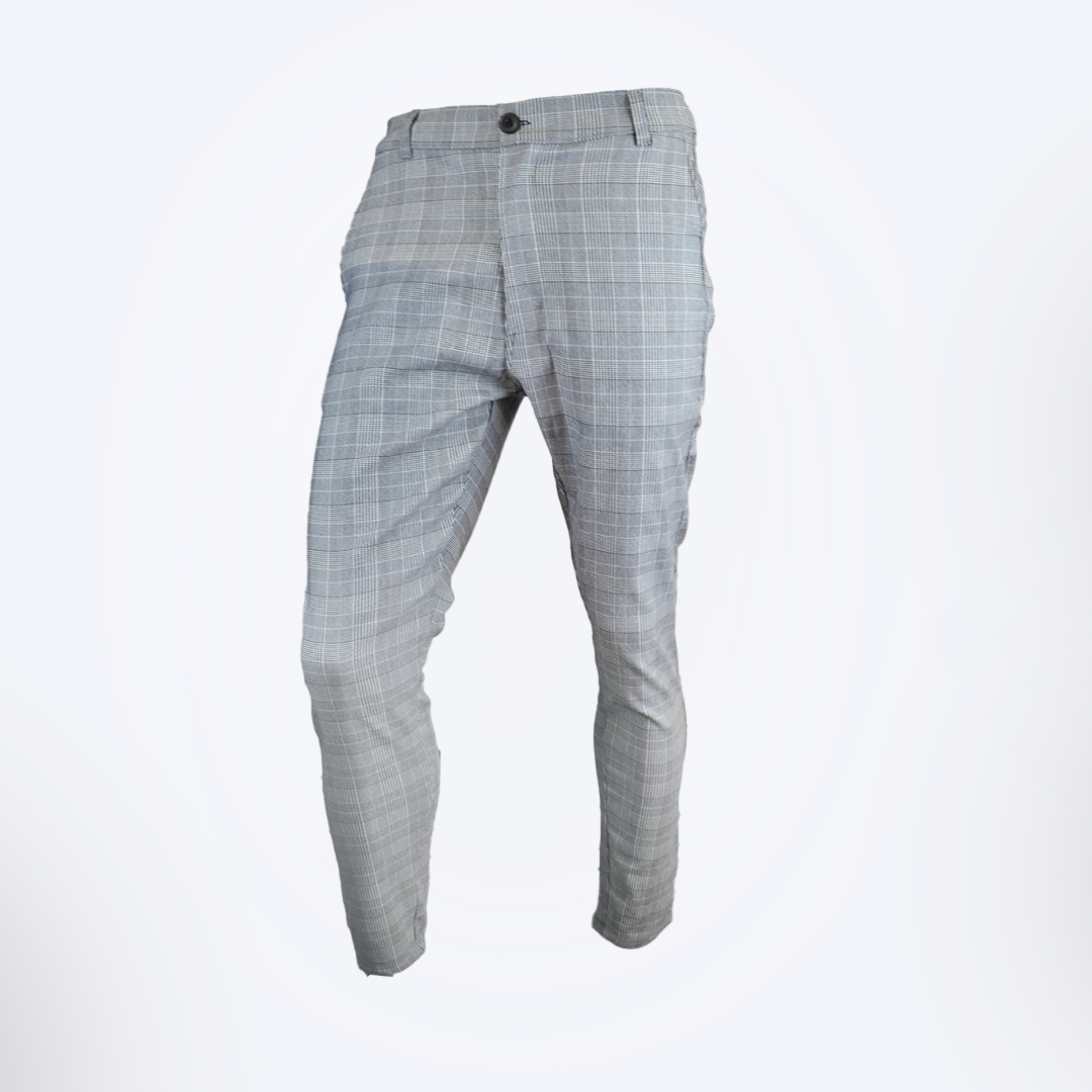 Pantalon gris hotsell a cuadros